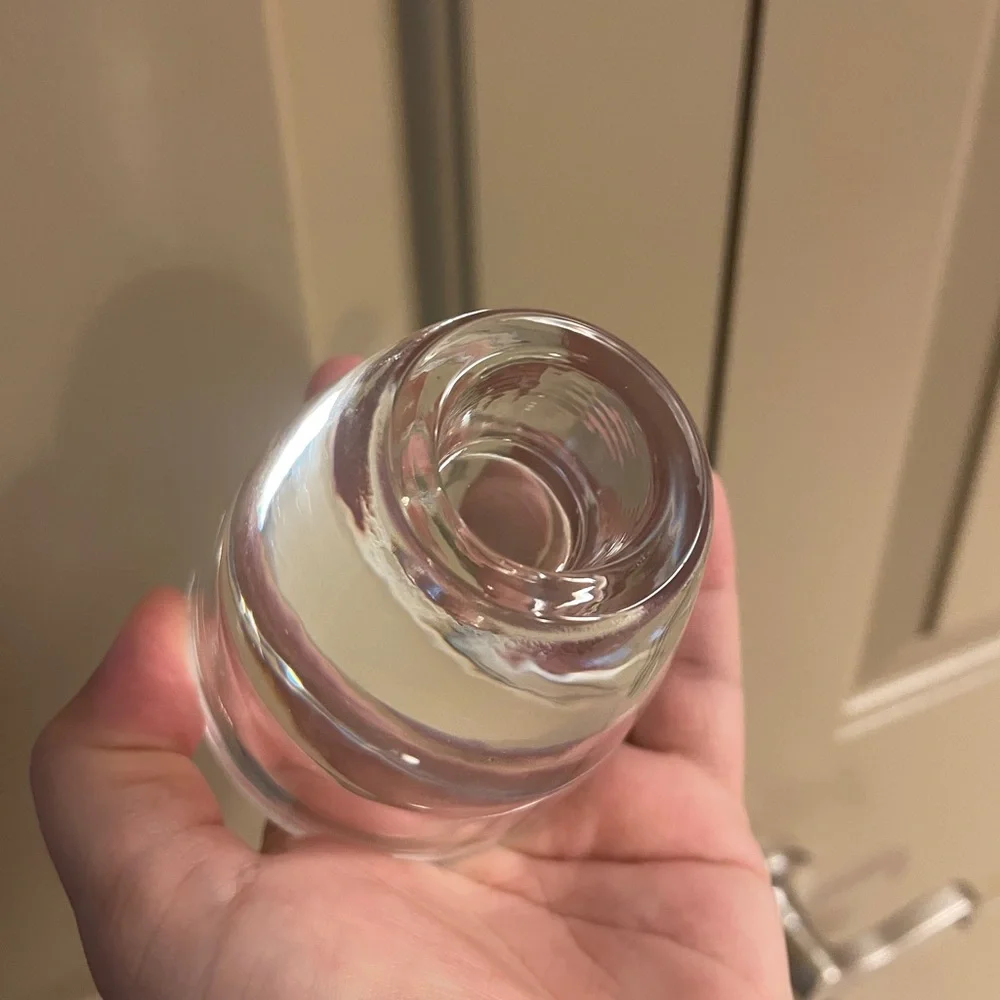 Glass candle holder